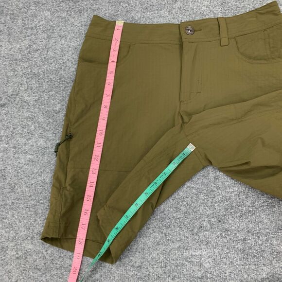 Rei Shorts Womens 4 Olive Cragland Ripstop Nylon Multi Pockets Water Repellant - Picture 7 of 13